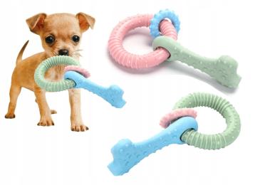 Zabawka dla małego psa szczeniaka gryzak kolce czyści zęby ring 9X8cm