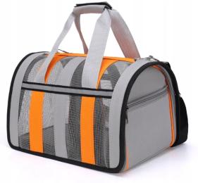 Duża Solidna Torba Podróżna Transporter Do Kota Psa Królika Zwierząt Szara