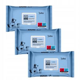 Nawilżane chusteczki dla psów do oczyszczania 3x60