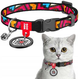 Obroża dla kota z kodem Qr, Graffiti, czarująca bezpieczna, 20-30 cm 10 mm