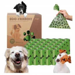 Zapachowe worki na psie odchody Grube Duże Mocne biodegradowalne 540 szt.