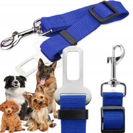 Pas Biezpieczeństwa Do Auta Regulowany Dla Psa Kota Smycz Do Samochodu Nieb