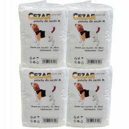 Cezar Pieluchy pampersy dla psa suczki M 48szt suczka 26-38cm