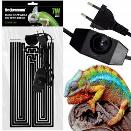 Mata Grzewcza Do Terrarium Dla Gadów Roślin Sadzonek Z Regulacją 7W 15x28cm