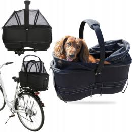 Kosz Transporter Psa 2 Psów Na Bagażnik Rowerowy Szeroki Trixie 29x49x60cm