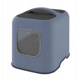 Rotho Biala kuweta dla kota z pokrywą i łopatką niebieska