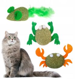 Kocimiętka interaktywna zabawka dla kota myszka żabka krab