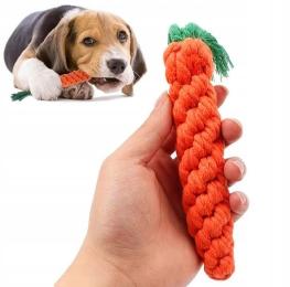 Marchewka Gryzak Szarpak Dla Małego Średniego Psa Zabawka Sznur Pleciony