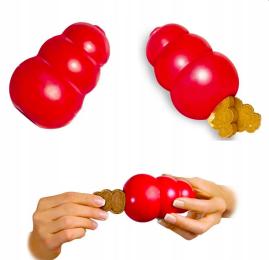 Piłka dla Psa Kongi na Smakołyki. Zabawa Gryzienie