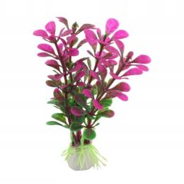 Roślina sztuczna do akwarium 10cm ozdobna dekoracja mała zielono-fioletowa