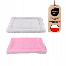 Mała Mata Dwustronna Z Futerkiem Do Klatki Dla Gryzonia Szary Różowy