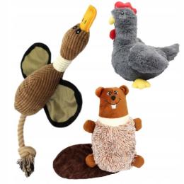 Pet Nova Mix Zabawek Pluszowych Kaczka Kura Bóbr