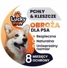 Naturalna Obroża Na Pchły Kleszcze Dla Psa Na Pasożyty 8 Miesięcy 63 CM