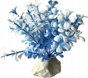 Roślina Do Akwarium Niebieska Sztuczna Ozdoba Dekoracja Terarium 12 CM