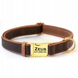 Obroża dla psa z imieniem Czekolada rozmiar S