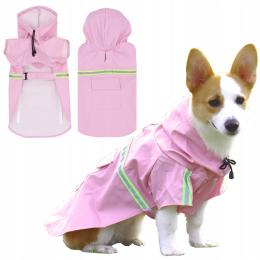 Ubranko Kurteczka Przeciwdeszczowa Odblaskowa Regulowana Miękka Dla Psa 4XL