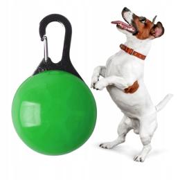 Świecąca zawieszka do obroży Led światełko na baterie widoczne w nocy miga