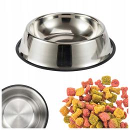 Miska Dla Psa Metalowa Antypoślizgowa Na Gumie 0,7L