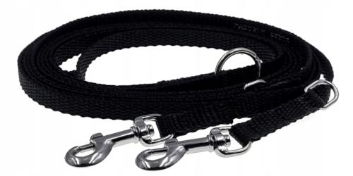 Pazurem Szyte smycz przepinana 10mm 1cm 180/350cm 3,5m czarna małego psa pp