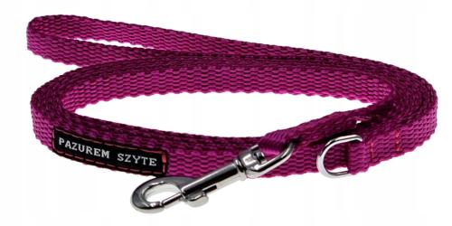 Pazurem Szyte smycz tradycyjna miejska 10mm 1cm 2m fuksja małego psa pp