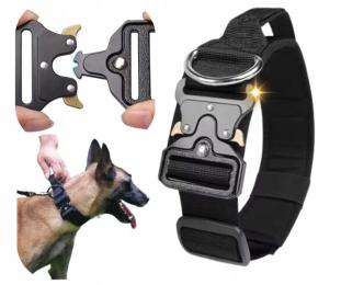 Obroża Dla Psa Taktyczna Mocna Wytrzymała Regulowana 46-55cm L 4cm Solidna