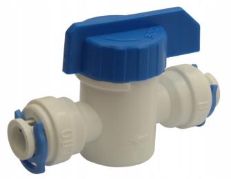 Zawór Przelotowy Do Filtra Wody Ro na Wężyk 6,4mm Zaworek Kulowy do Lodówki