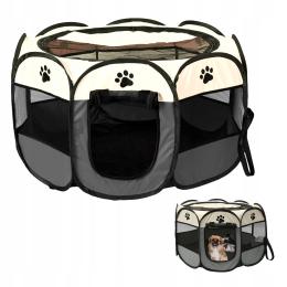 Składany Mobilny Kojec Dla Zwierząt Przenośny Kompaktowy Lekkie Legowisko