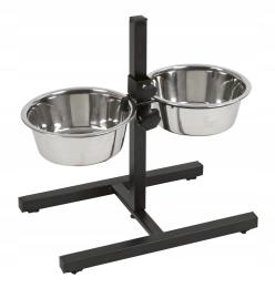 Stojak miski metalowe Lupipets czarny, srebrny 4,7 l