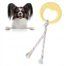 Zabawka dla psa szczeniaka gryzak gumowy szarpak