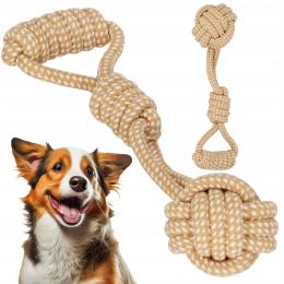 Gryzak Szarpak Dla Psa Zabawka Do Aportowania Bawełniana Piłka Sznur Lina