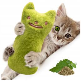 Zabawka Pluszowa Kota Zielony Misiek kocimiętkA Interaktywna Przytulanka