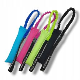 Gryzak szarpak dla psa z amortyzatorem 24x6cm taśma bawełniana