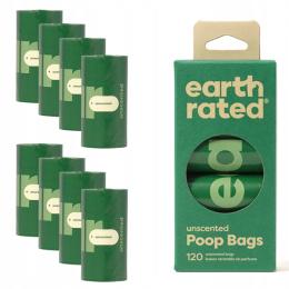 Woreczki na Psie odchody Earth Rated Bezzapachowe 8 Rolek 23x33cm 120 szt.