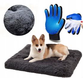 Legowisko dla psa miękkie włochate Shaggy 80x50 cm Rękawica Do Sierści