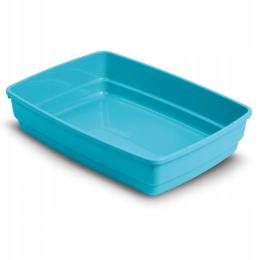 Kuweta otwarta dla kota prosta plastikowa 42x33 cm barry king niebiwska