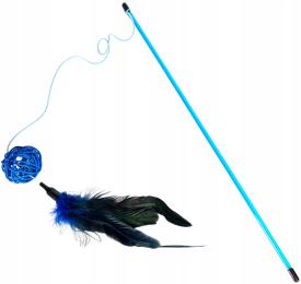 Zabawka Dla Kota Myszka Z Piórkami Długa Wędka Dzwonek Na Patyku