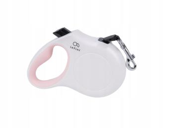 infini Smycz automatyczna Freedom M 15kg Biała