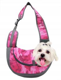 Torba na Ramię Nosidło Transporter dla Psa do 5 kg Różowy Moro