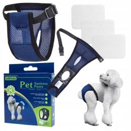 Majtki dla psa na cieczkę Majtki ochronne dla suczki M 35-43 CM Pieluchy