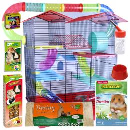 Klatka dla Chomika duża Akcesoria tunele Zestaw