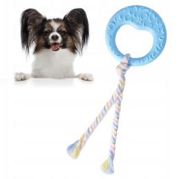 Zabawka dla psa szczeniaka gryzak gumowy szarpak