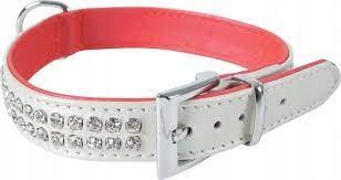 Zolux Obroża z cyrkoniami 2 rzędy 35cm biała