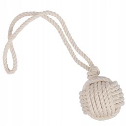 Piłka Na Sznurze Do Rzucania Szarpania Beż 48 cm
