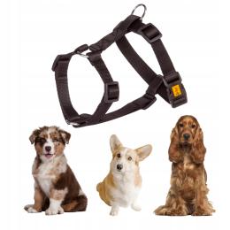 Szelki Guard Z Taśmy Dla Psa Regulowane Dwupaskowe Czarne M/L 36-70CM