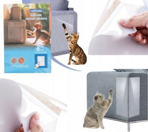 6X Naklejka Folia Ochronna Na Meble Drapak Kota Przeciw Drapaniu 43X30CM