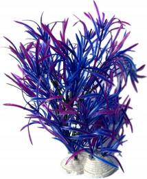 Roślinka Do Akwarium Terarium Sztuczna Ozdoba Dekoracja Fioletowa wys. 20CM