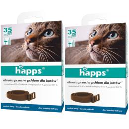 Obroża dla Kotów przeciw pchłom 35 cm Happs 2x