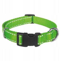 limonka Obroża dla psa regulowana odblaskowa materiałowa zielona Psowo