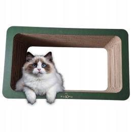 Drapak Dla Kota Kartonowy Zielony Wielki Prostokąt 60x35x30 cm Mruu&Pruu