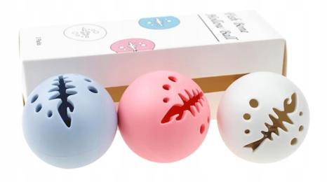 Zestaw Interaktywnych Piłek dla kota 3szt kocimiętka, dzwonek, światło